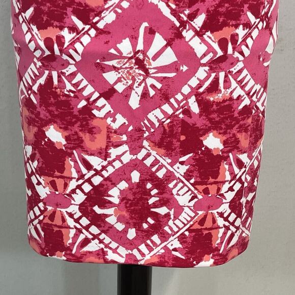 INC International Concepts Skirt size Large Hot Pink Coral Straight Pencil Knee - Picture 3 of 7